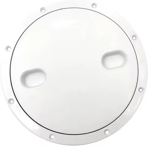 ISURE MAIRNE 1Pcs Plastic White Round 9" Access Boat RV Screw Out Deck Plate