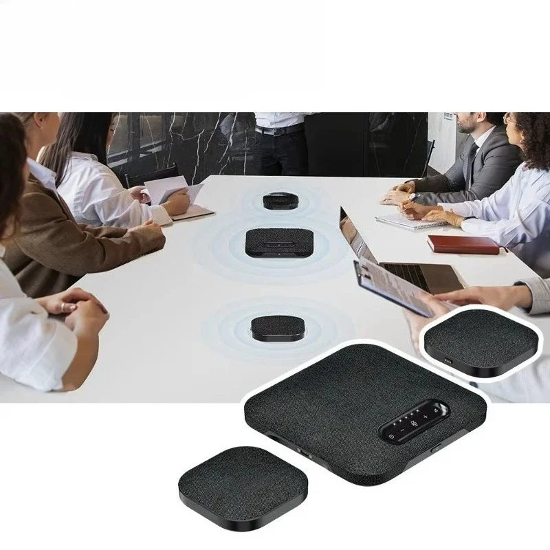 Wireless USB Speakerphone Offering Easy Setup Hi-fi Sound and Noise-canceling for Undistorted Audio Clarity