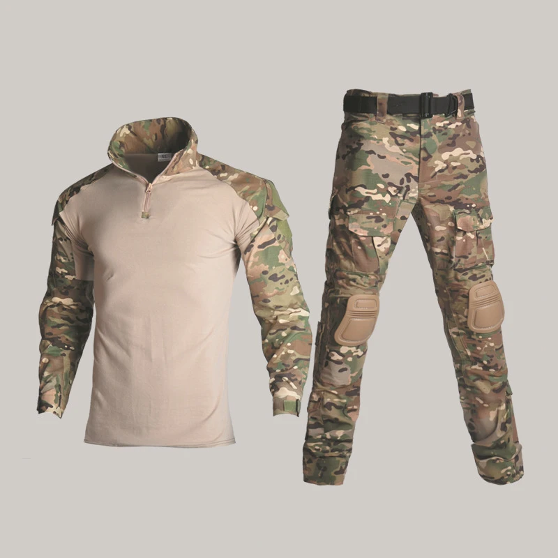 Calças táticas G3 masculinas, camuflagem CP, carga multicam, joelheiras, roupas de trabalho, uniformes de airsoft