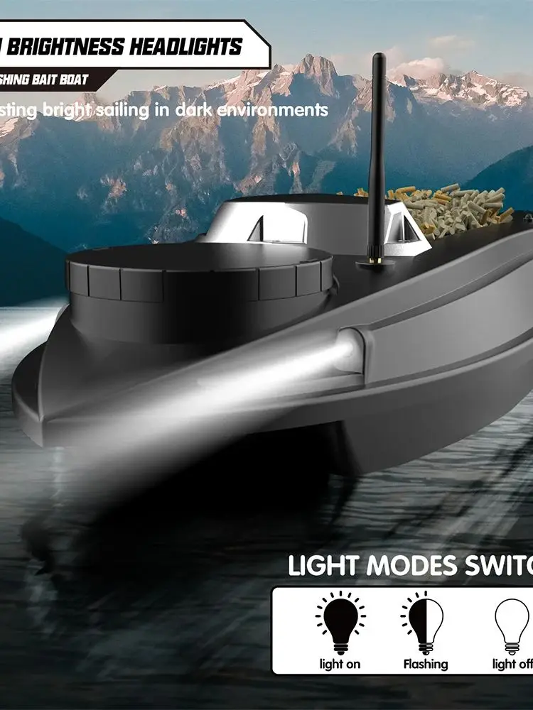 LOKEEVAN V030 RC Karpfen Angeln Köder Boot GPS, Große Größe 9 Angeln Boden 12 V High-Speed GPS Fishfinder Trawling Nest Köder Boot