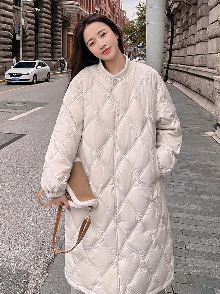 

2023 Women's Winter Hooded Long Parkas Overcoat Thick Down Cotton Padded Cold Coat Fashion Casual Puffer Jacket Clothes