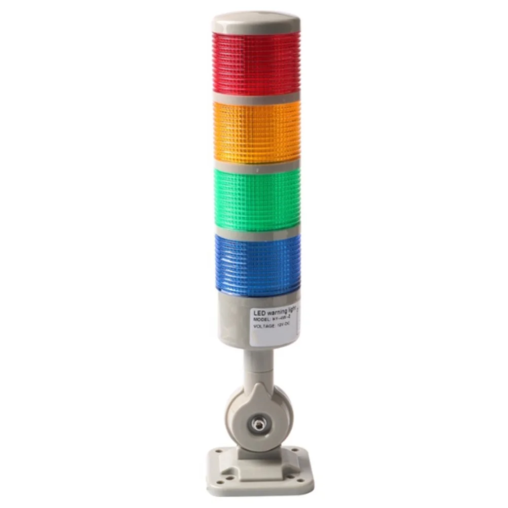 12V Ha Condotto La Torre di Segnale Stack Luce 12-24VDC Lampada a Colonna Andon Luce Base Girevole Macchina Utensile CNC Avvisa Ing illuminazione della luce