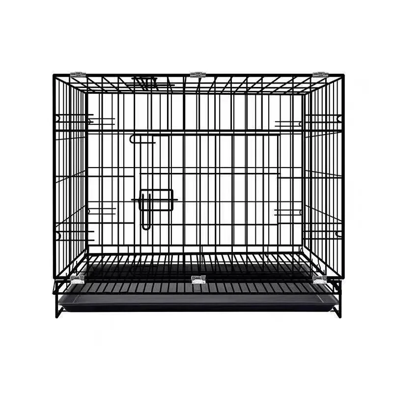 Reinforced Steel Dog Cage with Button Closure Medium Dog Cage for Golden Retrievers and Labradors Indoor Use Pet Cage