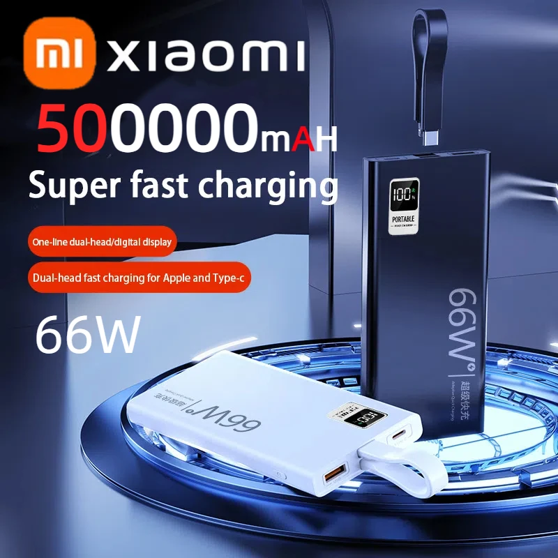Xiaomi 66W Power Bank 50000 мАч Высокая емкость Быстрая зарядка Powerbank Портативное зарядное устройство для iPhone Samsung Huawei Hot