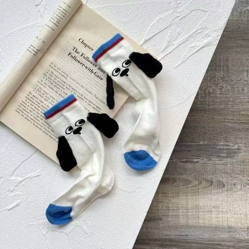 1/2 Pairs Three-dimensional Cute Baby Elephant Dog Women's Medium Tube Socks Niche Design Little Funny Trend Cartoon Stockings
