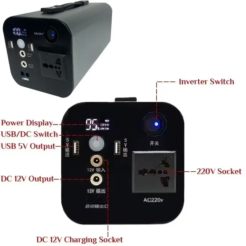 K36Q-1 80000mAh220V 300W Lithium-ion portable mobile phone external battery computer portable cameracamping emergencypowersupply