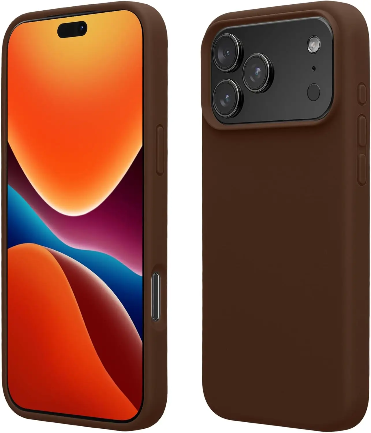

Soft TPU Silicone Phone Case for iPhone 17 Pro Max - Chocolate