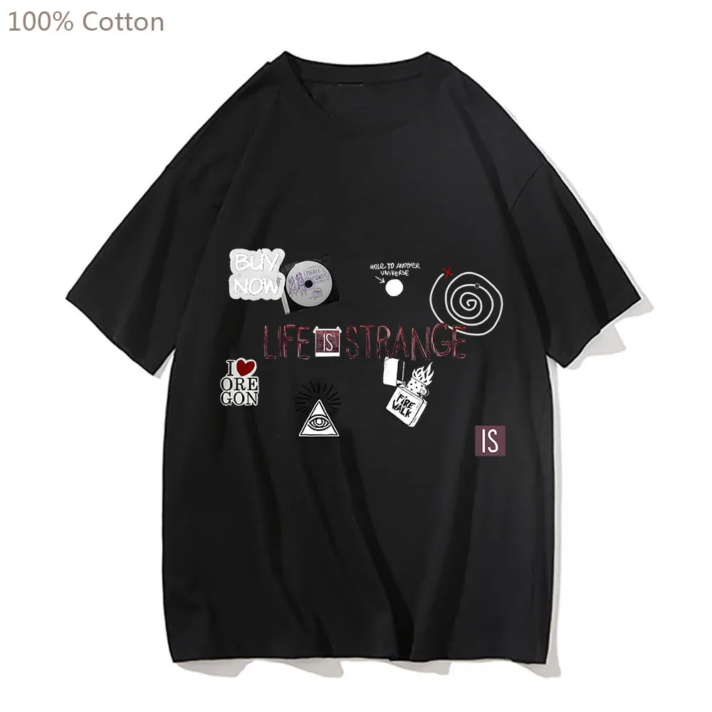 Life Is Strange Cute Cartoon Anime T-shirts Casual Manga Tshirt Men/women Soft 100% Cotton Tee-shirt Aesthetic Oversized T Shirt