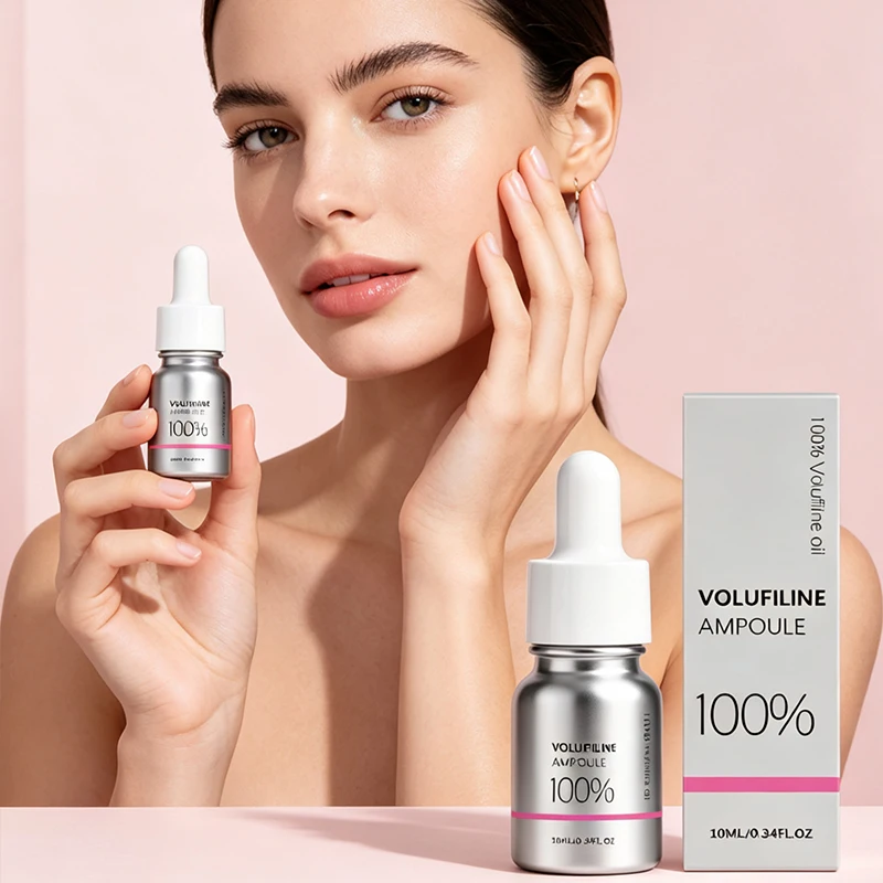 Volufiline 100% Ampoule Facial Serum 10ml Hydrolyzed Collagen Hyaluronic Acid Deep Hydrate Improve Rough Skin Gentle Easy Absorb