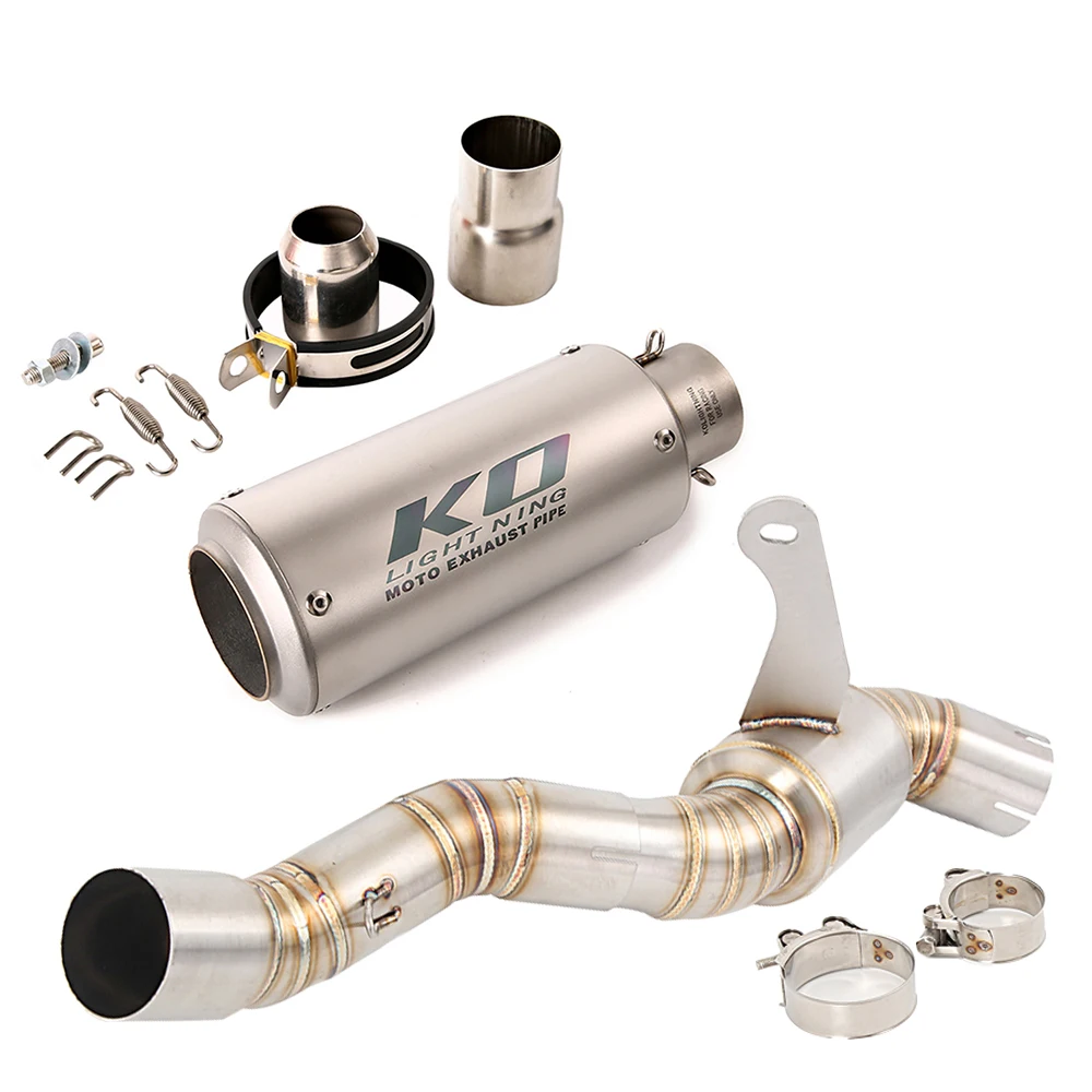 

Motorcycle Full Exhaust Stainless Steel Middle Link Pipe Escape Moto Muffler DB Killer Slip On For CFMOTO CLX-700 2020-2023