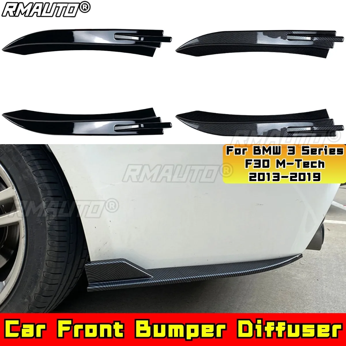 

For BMW 3 Series F30 M-Tech Rear Bumper Splitters Diffuser for BMW 3 Series F30 M-Tech 2013-2019 Car Accessories