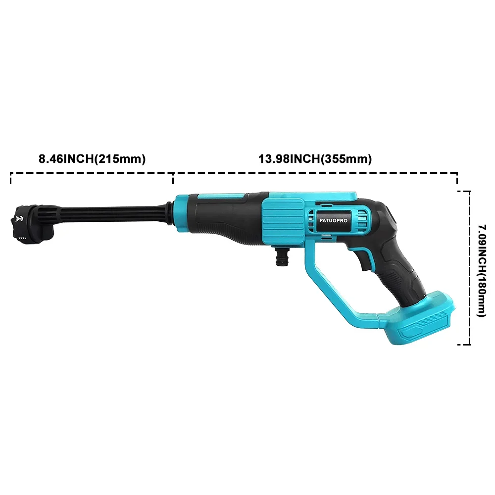 Imagem -06 - Cordless Handheld o Car Washer Gun para Casa Portátil Power Washer Bateria de 18v Makita de Alta Pressã