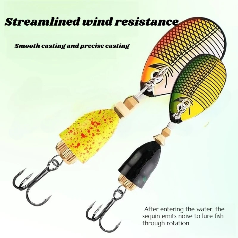 Long-Range Spinning Rotating Noise Vibration Lure Fishing Laser Rotating Composite Flasher 10g Fish Attracting Artificial Bait