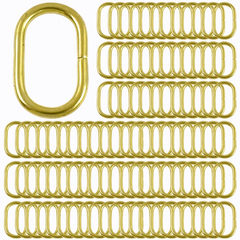 

5/10Pcs 16-24mm Solid Brass O Ring Buckles for Backpack Bag Strap Keychain Clasp Dog Leash Belt Loop Hook DIY Sewing Accessories
