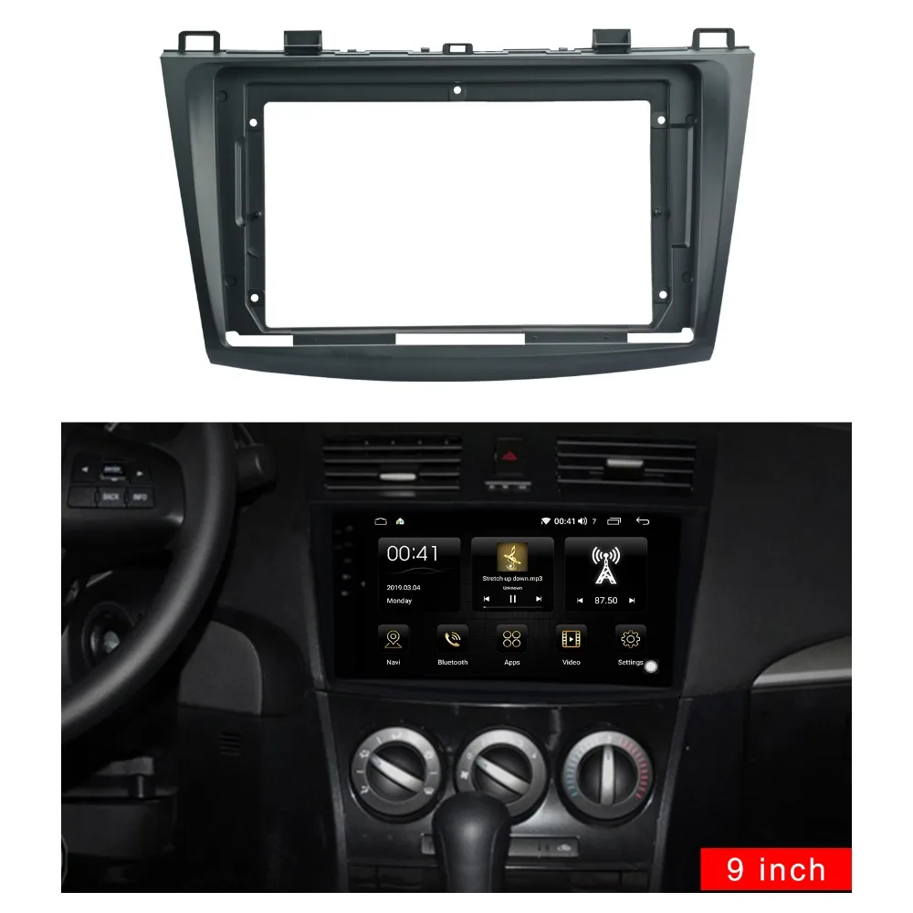 9 Inch 2din Car Fascia For MAZDA 3 2009-2012 Stereo Panel Dash Mount Installation Double Din Car Radio DVD Frame Install Kits