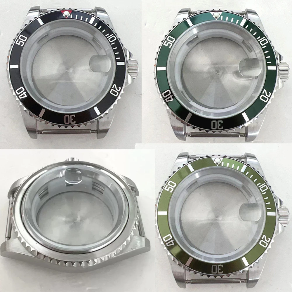 

40mm Watch Case Stainless Steel Sapphire Glass Case For Miyota 8215/821A Movements, for Mingzhu 2813/3804 Movement Fit 29mm Dial