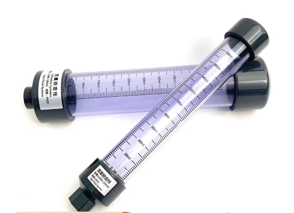 UPVC plexiglass flow calibration tube transparent dosing pump calibration socket inner wire environmental protection