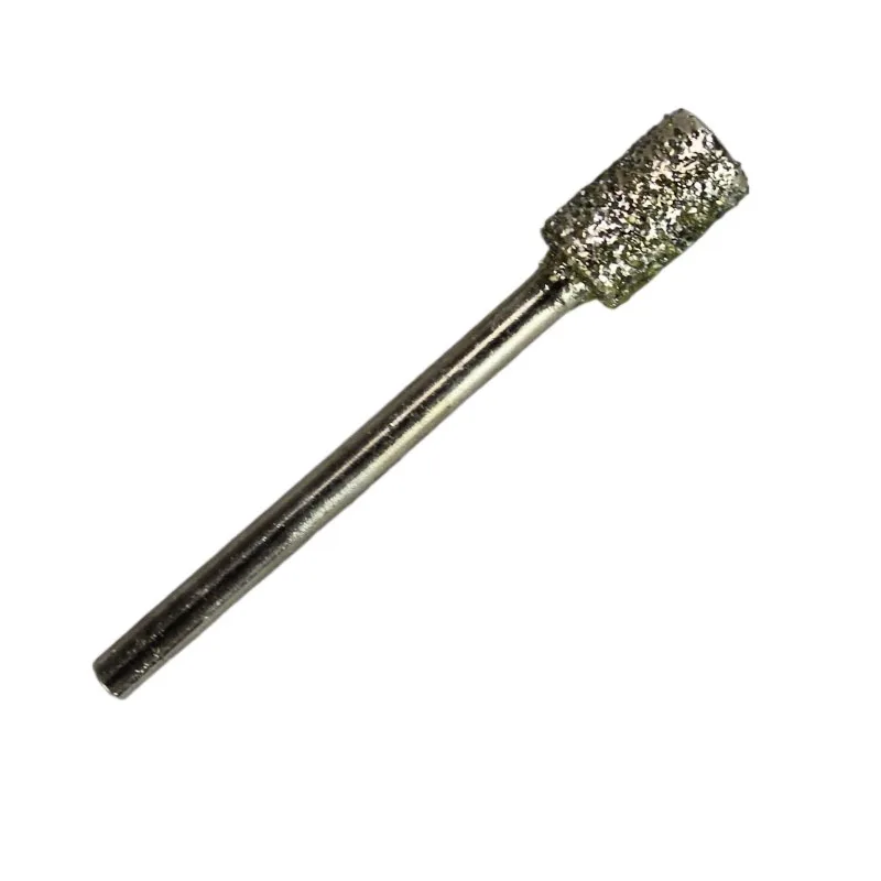 Cylindrical Diamond Grinding Head Burrs 46 Grit Coarse Lapidary Tool for Stone Rough Polishing