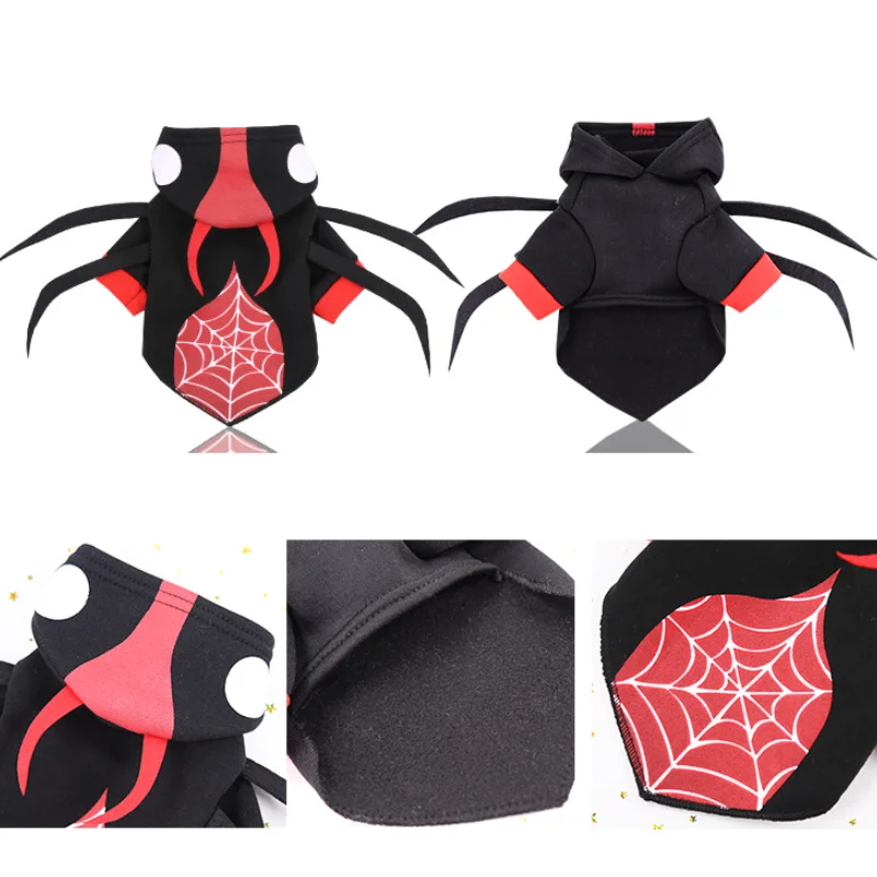 Halloween Funny Bat Pet Hoody, Small Cat Costume, Dog Coat, Spider Jacket, Chihuahua Pet Supplies, ubranko DLA PSA