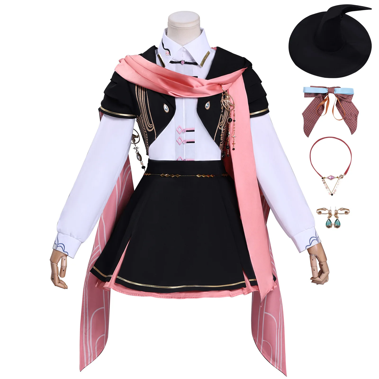 Costume de Cosplay Anime, jeu d'halloween, larmes de Themis, héroïne, Miss avocat, battement de cœur, malédiction, manteau noir, vêtements de fête