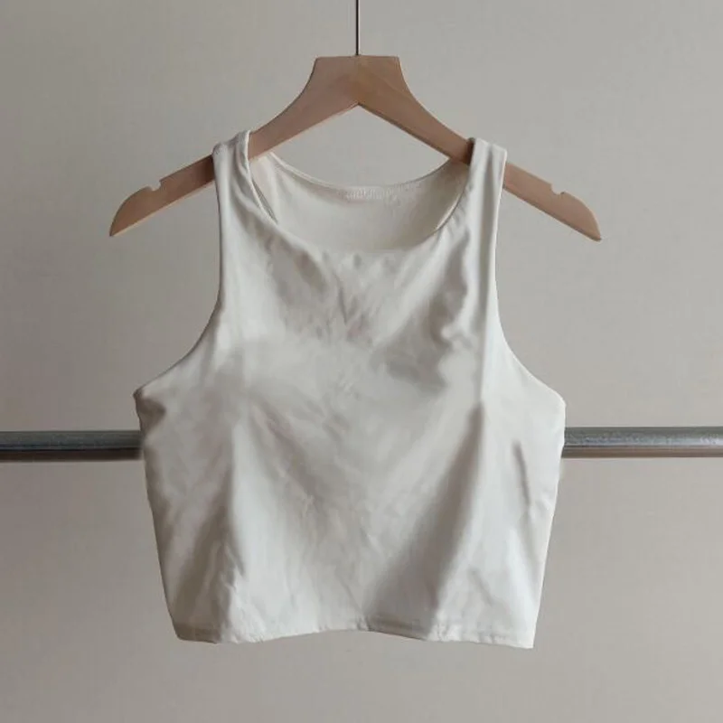 

Women Tank Tops Crop Vest Bra Solid Korean Female Women Tops