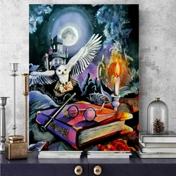 5D Diy Diamond Painting Magic World Book Owl Castle Full Square/round Diamond Embroidery Mosaic Home Decoration Gift