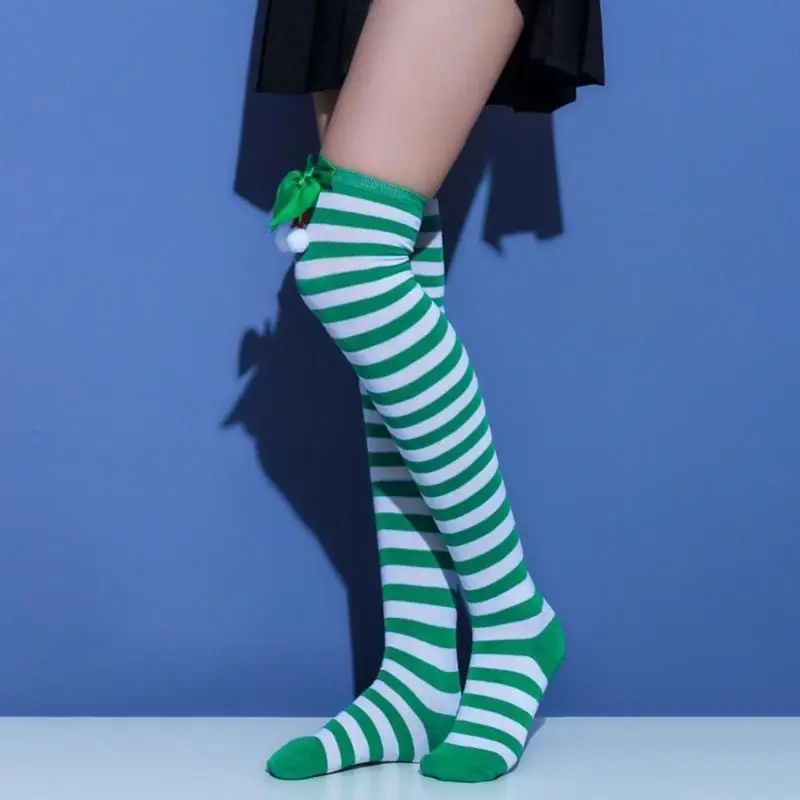 652F الكبار في سن المراهقة متماسكة إطالة قفازات المعصم + جوارب الركبة قفازات بسط نمط عيد الميلاد #5