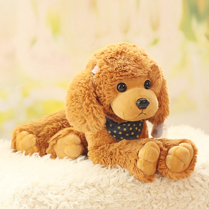 cute plush toy lovely animal teddy dog flower Poodle puppy soft stuffed doll girl birthday Christmas gift 1pc