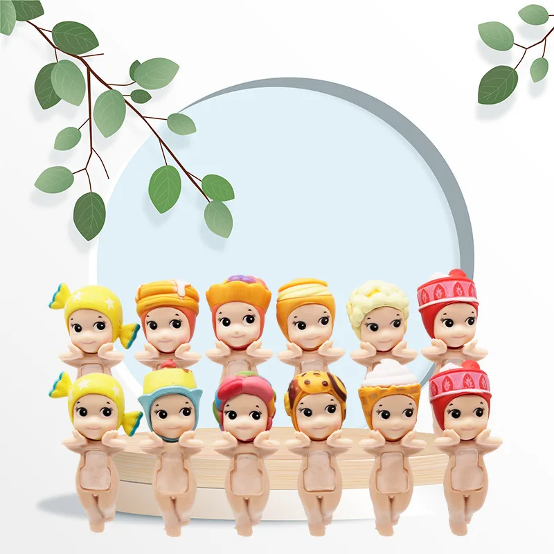 SA candy lying down angel chin support blind box figure small ornament computer mobile phone screen decorative toy
