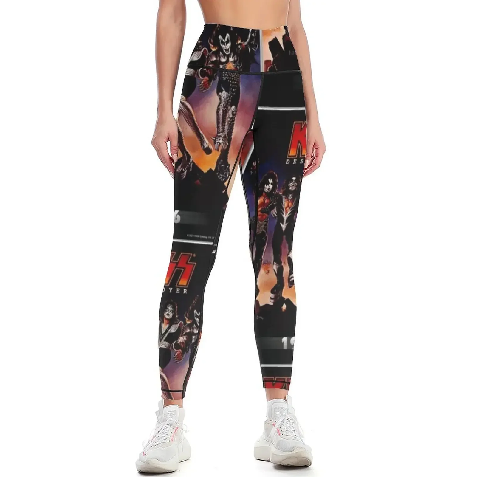 

KISS  the band - Destroyer Year 1976 Leggings Women's high waist Sweatpants Women's tights sports tennis for Womens Leggings