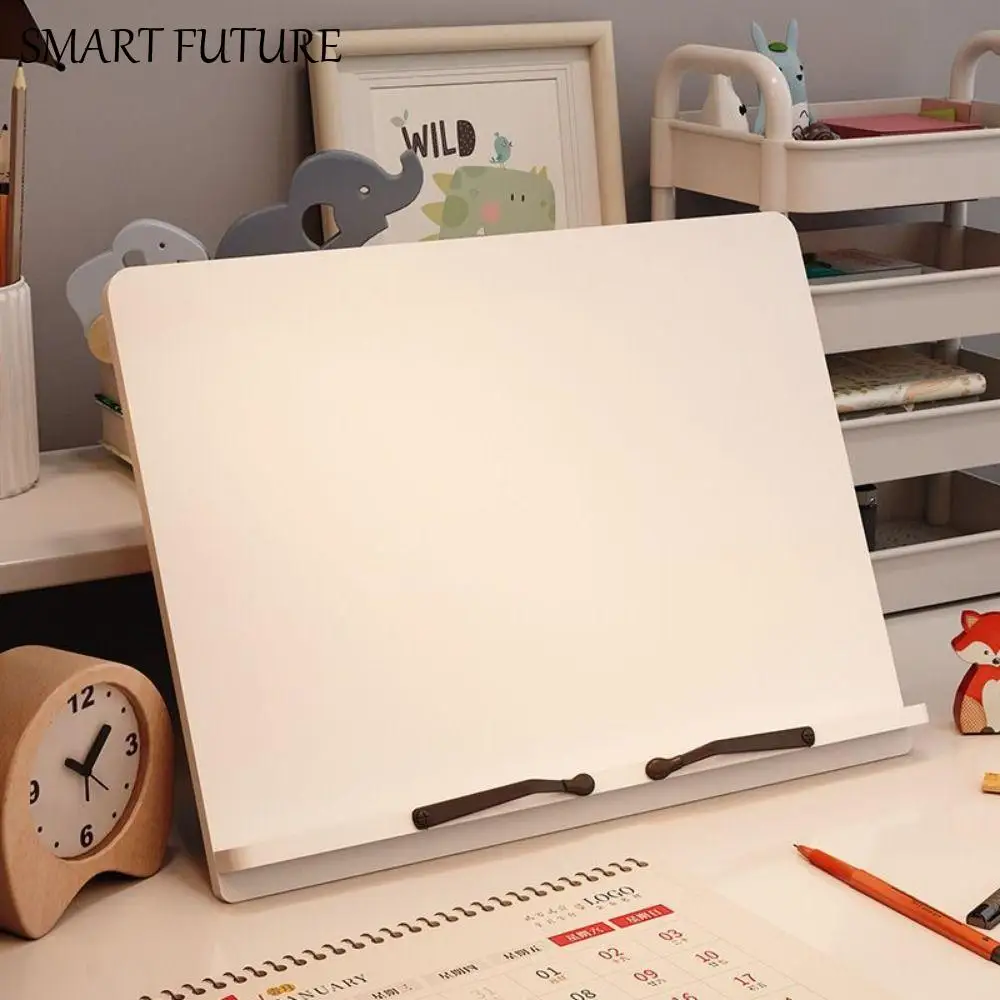 

Adjustable Wood Reading Stand Multi-Position Non-slip Reading Rest Tablet with Page Paper Clips Foldable Desktop Book Riser