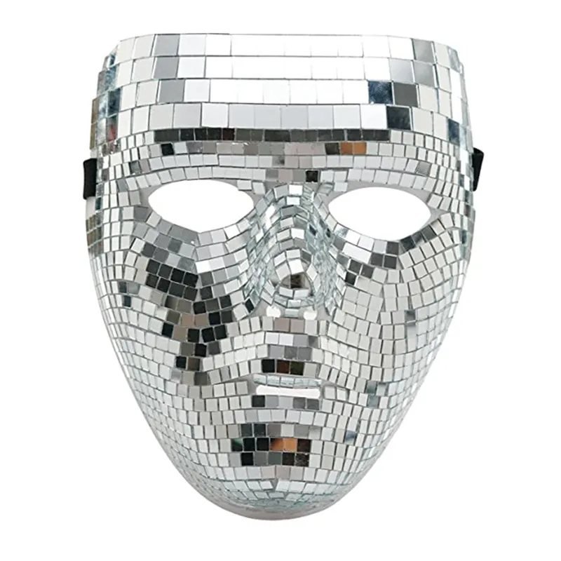 

Disco Ball Glitter Mask Women Mirror Glass Masquerade Cosplay Prop for Festival Holiday DJ Stage Bar Party