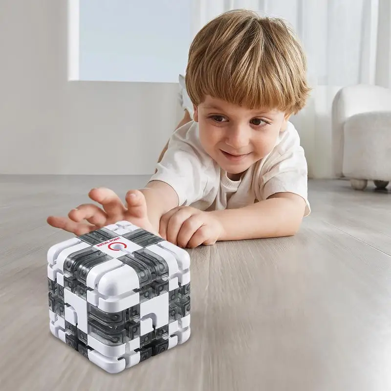 Doolhof Puzzelblokjes Driedimensionale Vreemde Vorm Decompressie Magiïsche Twisty Puzzel Bewegende Bal 3D Doolhof Kubus Voor Volwassenen Kinderen