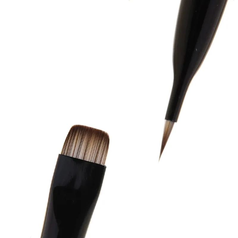 Brosse à ongles ronde avec manche en bois, brosse ombrée pour peinture sur Gel, Nail Art pour Extension de pointe de Gel, accessoire de constructeur en acrylique, pinceaux pour Nail Art