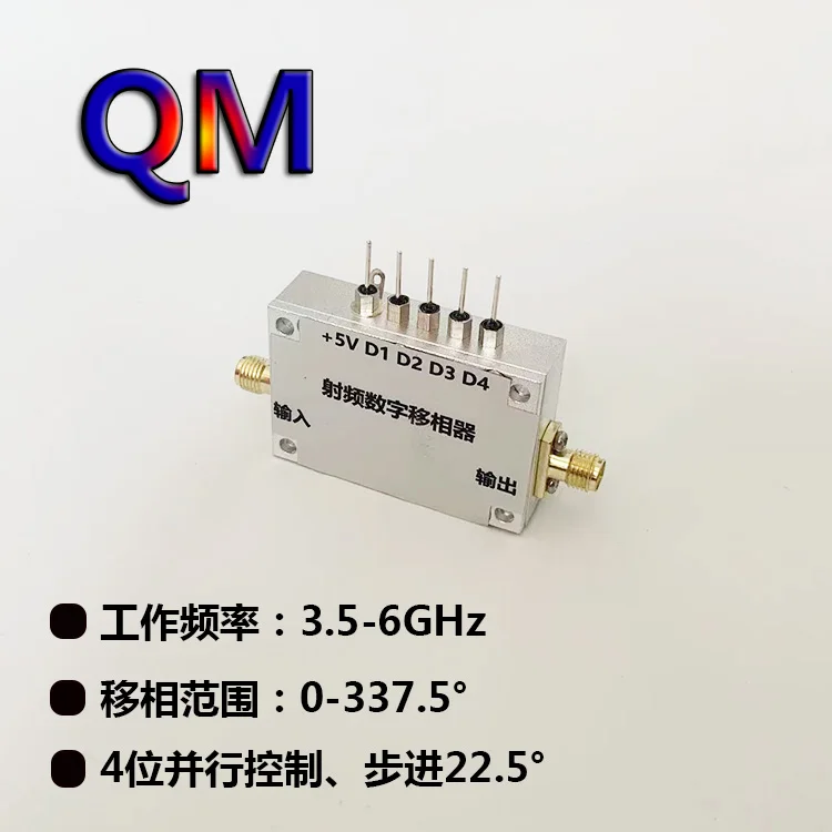 

3.5-6GHz Digital Phase Shifter 4 Phase Shifter 45 Degrees 90 Degrees 180 Degrees Phase Shifter C-band Phase Shifter