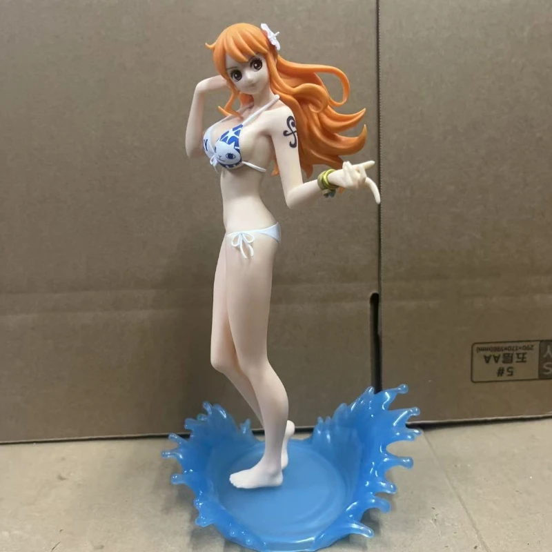 Beautiful girl doll Sexy and alluring Pirate Wang Nami swimsuit swimming style Anime around animation figure gift toy model