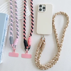 Coloful Lanyard Crossbody Shoulder Straps Keychain Key Ring Braided Rope With High Quality Replacement Patch For Accessories