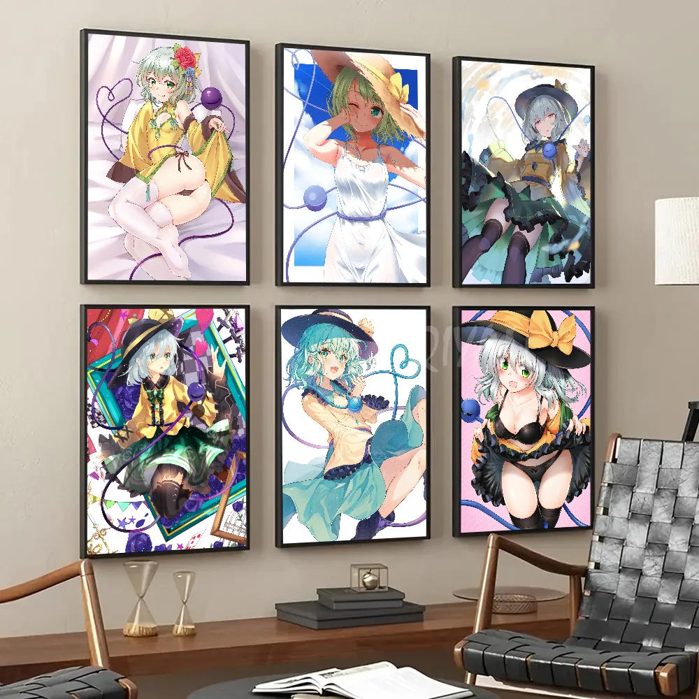 Touhou Project Komeiji Koishi Anime Girl Poster Paper Print Home Living Room Bedroom Entrance Bar Cafe Art Painting Decoration