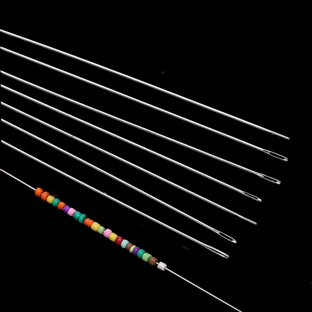 30pcs Stainless Steel Beading Needles For Beads Necklace Bracelet Tools Metal Self Threading Needle Pins for Jewelry Supplies