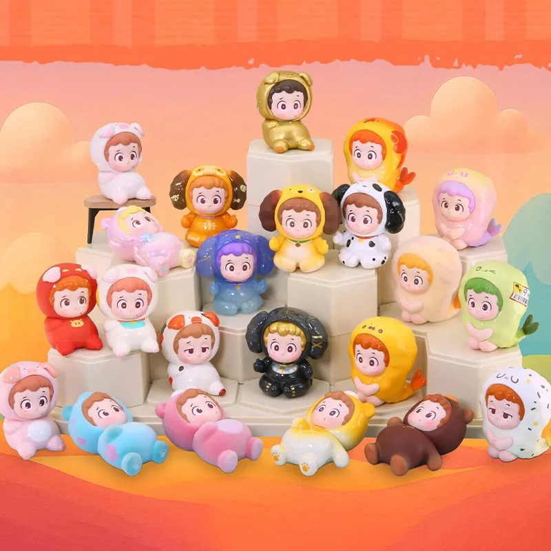 

Authentic Piny Time To Eat Series Mini Figurine Cartoon Character Collectible Toy Trendy Blind Box Gift For Fans And Collectors