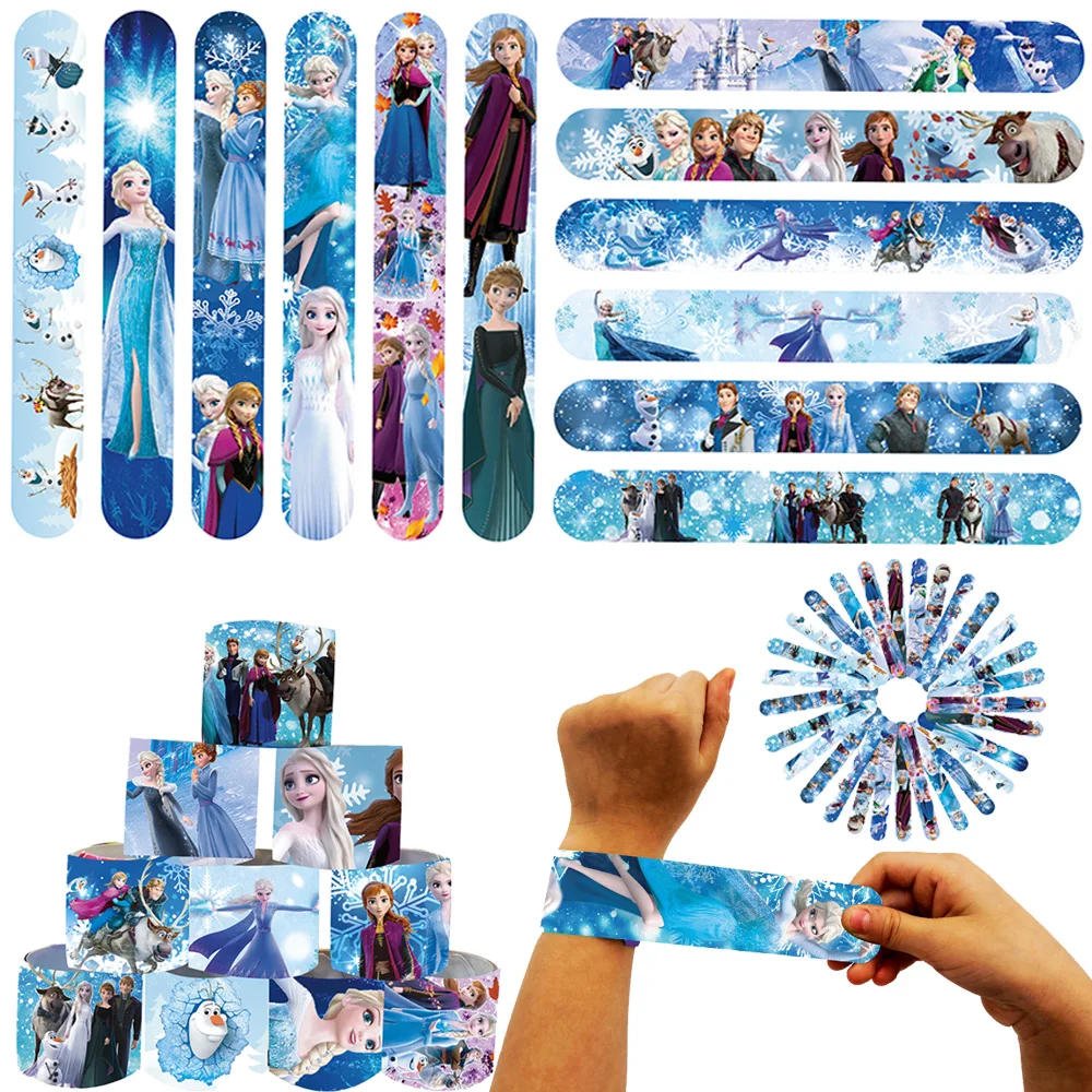 

10/30pcs Frozen Anna Elsa Snap Bracelet Party Accessories Birthday Decoration Supplies Kids Party Toys Gifts for Guests Baby