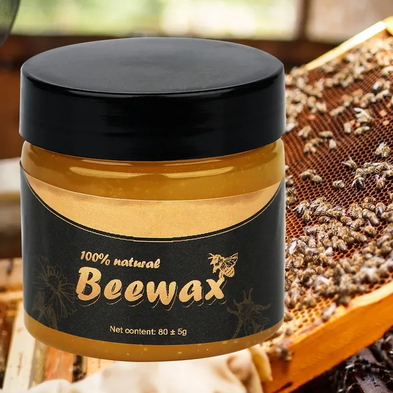 Solid Organic Natural Pure Bee-wax Wood Wax Polisher Waterproof Furniture Care Maintenance Beeswax for Household Home Cleaning