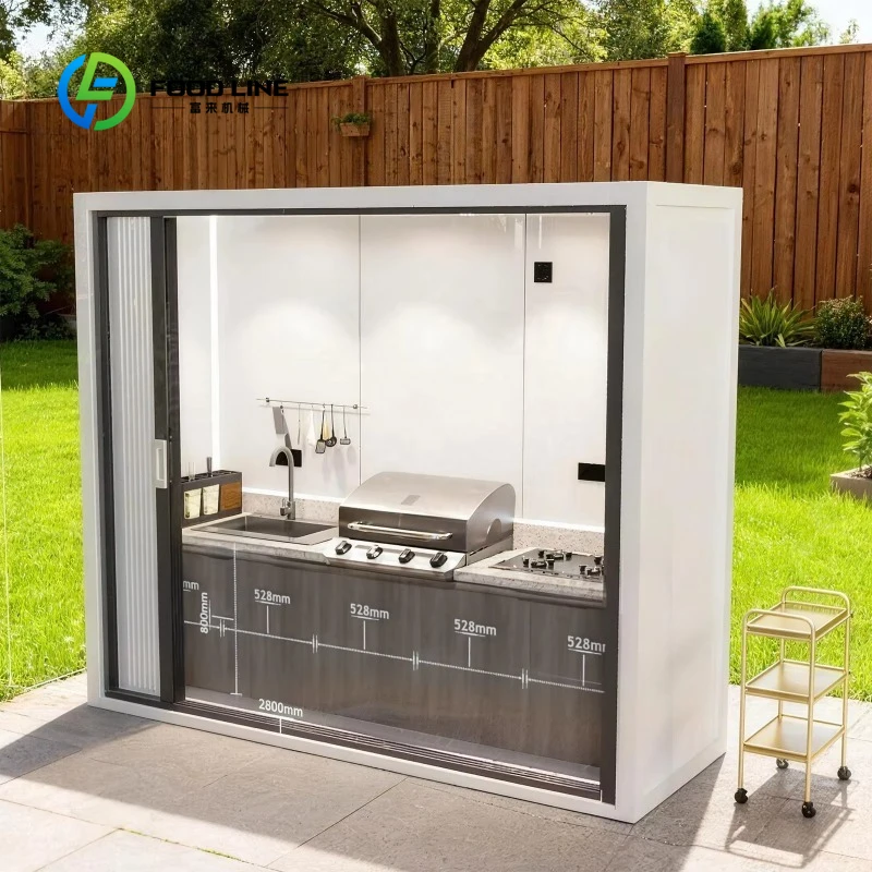 Customized Compact Slide Out Prefab Kitchen Pod Easy Install Complete Unit For Mobile House Caravan Outdoor Camping