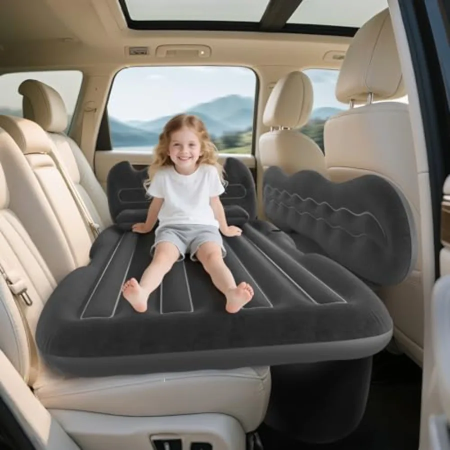 

SUV Air Mattress Inflatable Travel Bed: Foldable - Portable Car Inflatable Bed Camping and Road Trips - Thickened Car Air Mattr