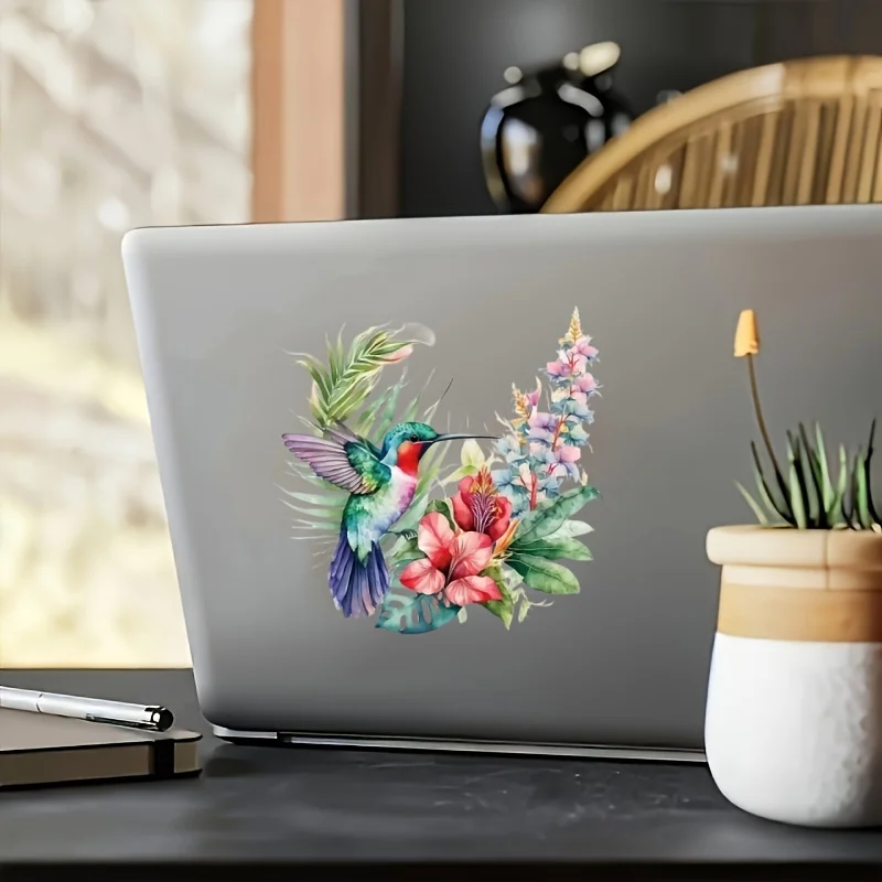 1pc Very Beautiful Hummingbird Car Sticker Suitable For Cars, Motorcycles, Laptops, Windows, Walls, Bright Colors