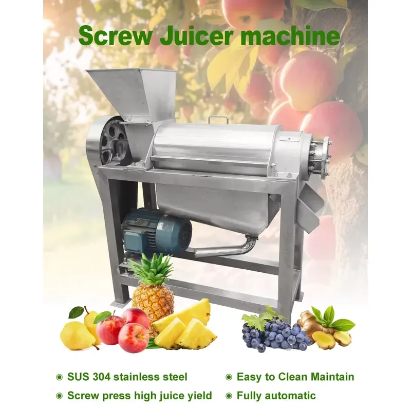 for Industrial Extrusion Apple Pineapple Juicer SUS 304 Spiral Juicer Produces Coconut Milk