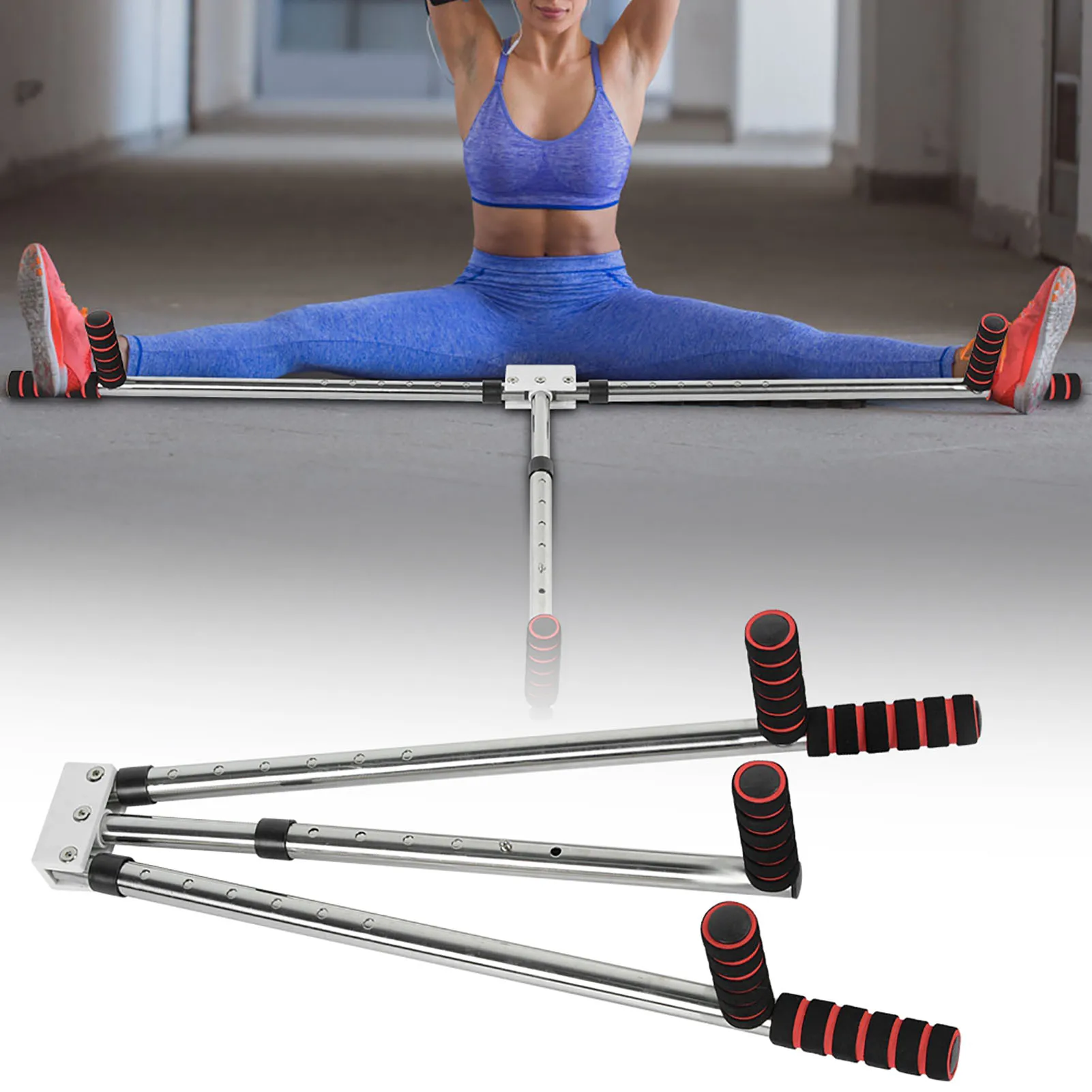 3 Bar Leg Stretcher Adjustable Split Stretching Machine Stainless Steel Yoga Dance Exercise Flexibility Training Equipment Tool