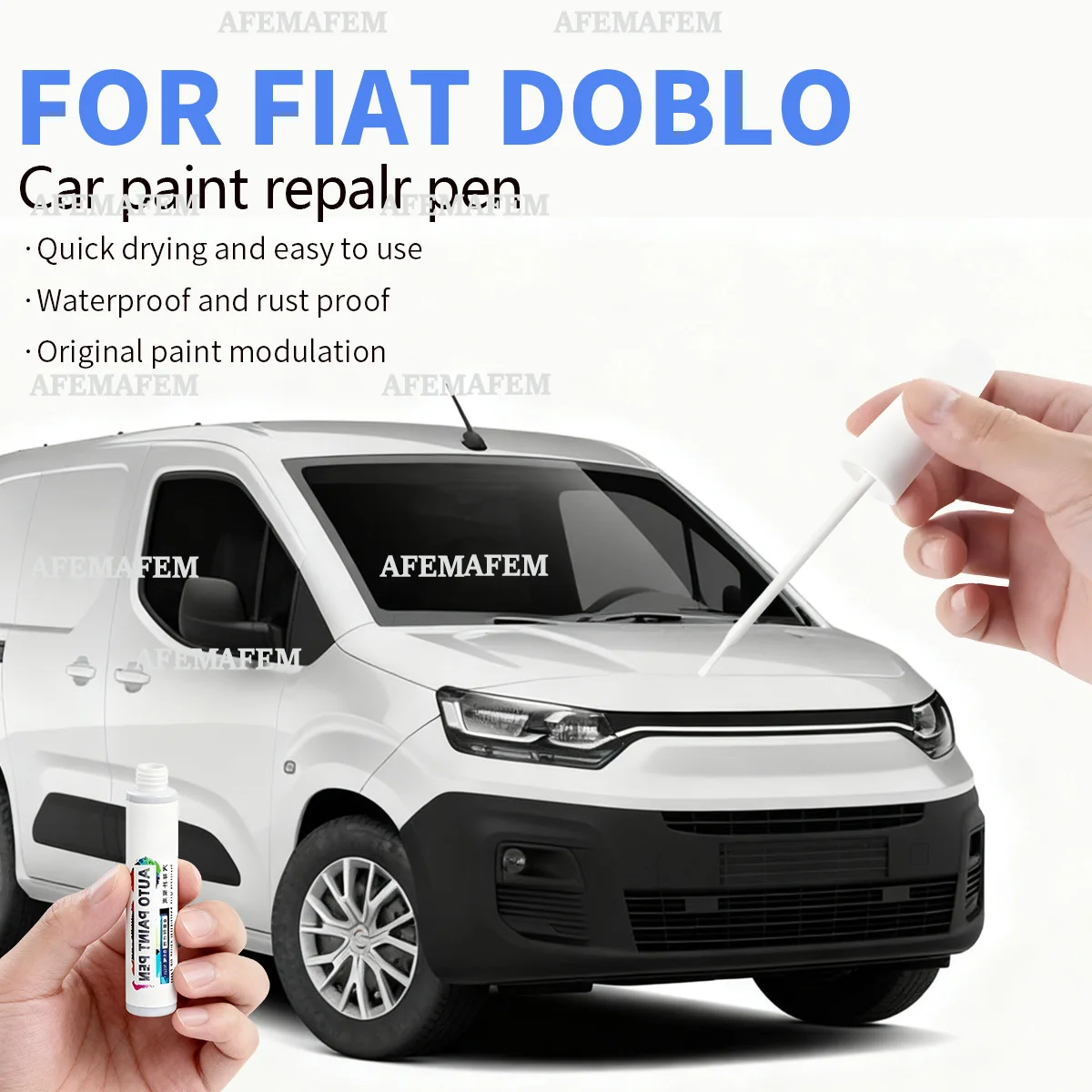 

For FIAT DOBLO 2000-2025 223 263 263D Black White Gray Blue Red Paint Repair Pen Touch Up Scratch Remover DIY Auto Accessories