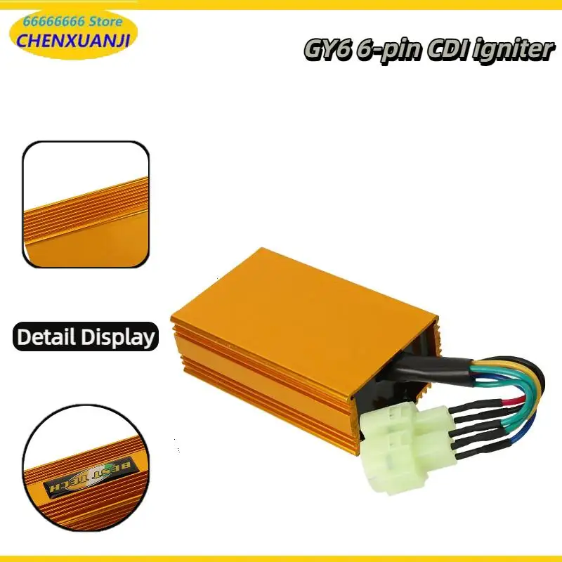 Brand-new Gold Racing No speed limit  6Pin Racing DC CDI for CG125 150 200 250cc Dirt Pit Bike ATV Quad Buggy