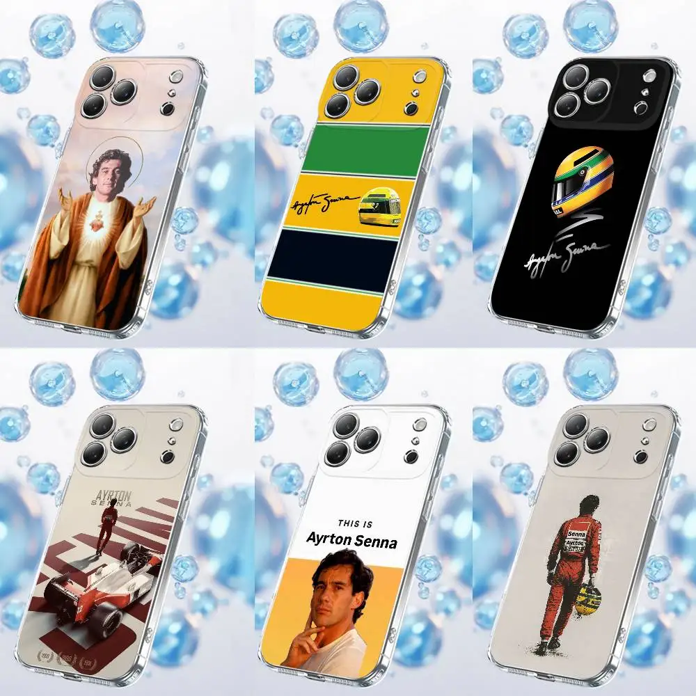 

A-Ayrton Senna Phone Case For iPhone 17,16,15,14,13,12,11 Plus,Pro,Max,Plus,E,Air,Mini Transparent Cover